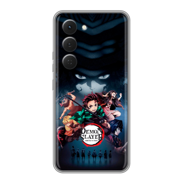 Силиконовый чехол на Tecno Spark 40 Pro с принтом Demon Slayer Клинок рассекающий демонов Силиконовый чехол на Tecno Spark 40 Pro с принтом Demon Slayer Клинок рассекающий демонов