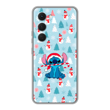 Силиконовый чехол на Tecno Spark 40 Pro с принтом Стич Новый год