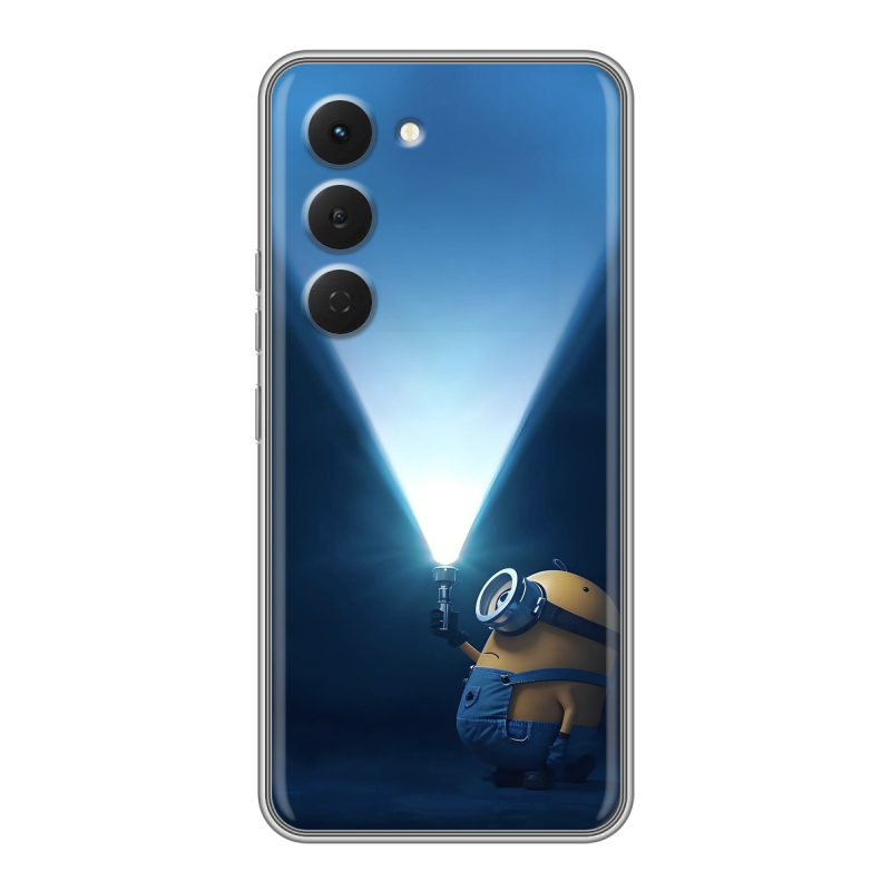 Силиконовый чехол на Tecno Spark 40 Pro с принтом Миньоны Силиконовый чехол на Tecno Spark 40 Pro с принтом Миньоны