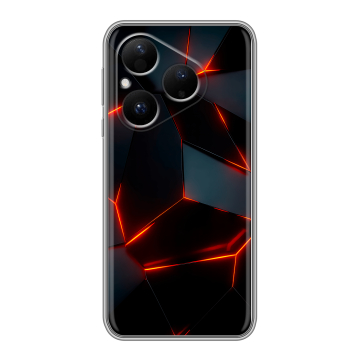 Силиконовый чехол на Huawei Pura 80 с принтом Яркие абстракции