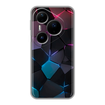 Силиконовый чехол на Huawei Pura 80 Pro, 80 Pro Plus с принтом Геометрия неона Силиконовый чехол на Huawei Pura 80 Pro, 80 Pro Plus с принтом Геометрия неона