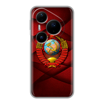 Силиконовый чехол на Huawei Pura 80 Pro, 80 Pro Plus с принтом Герб СССР Силиконовый чехол на Huawei Pura 80 Pro, 80 Pro Plus с принтом Герб СССР