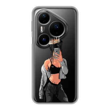 Силиконовый чехол на Huawei Pura 80 Pro, 80 Pro Plus с принтом Женские принты Силиконовый чехол на Huawei Pura 80 Pro, 80 Pro Plus с принтом Женские принты