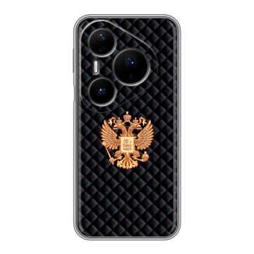 Силиконовый чехол на Huawei Pura 80 Pro, 80 Pro Plus с принтом Герб России принт