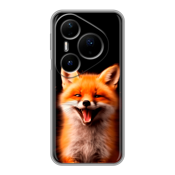 Силиконовый чехол на Huawei Pura 80 Pro, 80 Pro Plus с принтом Лиса