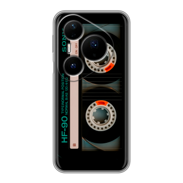 Силиконовый чехол на Huawei Pura 80 Pro, 80 Pro Plus с принтом Кассета