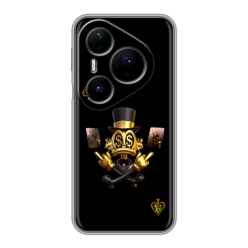 Силиконовый чехол на Huawei Pura 80 Pro, 80 Pro Plus с принтом Золотой скрудж макдак Силиконовый чехол на Huawei Pura 80 Pro, 80 Pro Plus с принтом Золотой скрудж макдак