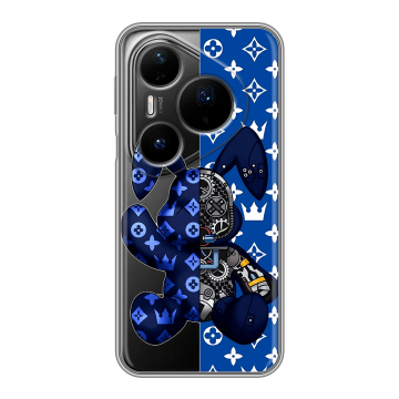 Силиконовый чехол на Huawei Pura 80 Pro, 80 Pro Plus с принтом Луи робот Силиконовый чехол на Huawei Pura 80 Pro, 80 Pro Plus с принтом Луи робот