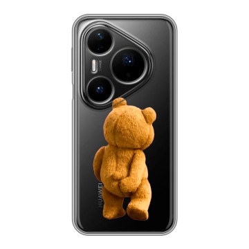 Силиконовый чехол на Huawei Pura 80 Pro, 80 Pro Plus с принтом Медведь Силиконовый чехол на Huawei Pura 80 Pro, 80 Pro Plus с принтом Медведь