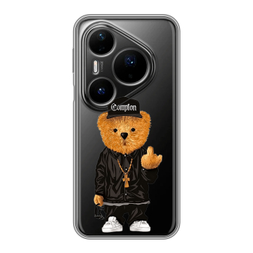Силиконовый чехол на Huawei Pura 80 Pro, 80 Pro Plus с принтом Плюшевый медведь Силиконовый чехол на Huawei Pura 80 Pro, 80 Pro Plus с принтом Плюшевый медведь