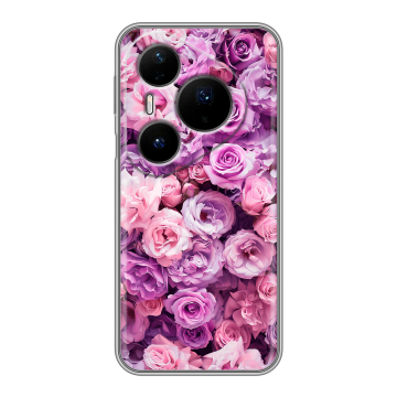 Силиконовый чехол на Huawei Pura 80 Pro, 80 Pro Plus с принтом лавандовые розы Силиконовый чехол на Huawei Pura 80 Pro, 80 Pro Plus с принтом лавандовые розы
