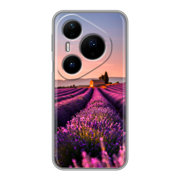 Силиконовый чехол на Huawei Pura 80 Pro, 80 Pro Plus с принтом лаванда Силиконовый чехол на Huawei Pura 80 Pro, 80 Pro Plus с принтом лаванда