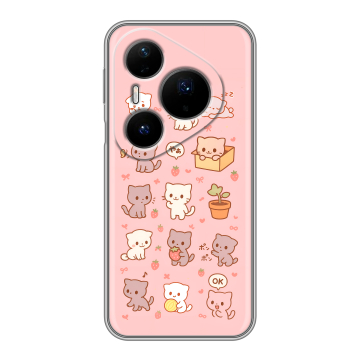 Силиконовый чехол на Huawei Pura 80 Pro, 80 Pro Plus с принтом Hello Kitty Хелоу Кити Силиконовый чехол на Huawei Pura 80 Pro, 80 Pro Plus с принтом Hello Kitty Хелоу Кити