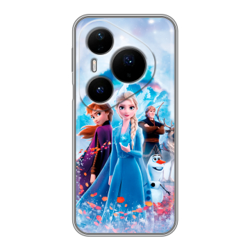 Силиконовый чехол на Huawei Pura 80 Pro, 80 Pro Plus с принтом Холодное сердце Frozen Силиконовый чехол на Huawei Pura 80 Pro, 80 Pro Plus с принтом Холодное сердце Frozen