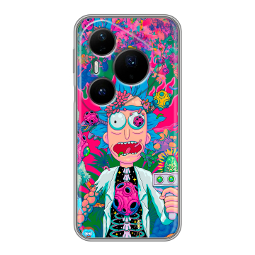 Силиконовый чехол на Huawei Pura 80 Pro, 80 Pro Plus с принтом Рик и Морти Rick Morty Силиконовый чехол на Huawei Pura 80 Pro, 80 Pro Plus с принтом Рик и Морти Rick Morty