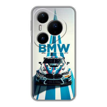 Силиконовый чехол на Huawei Pura 80 Pro, 80 Pro Plus с принтом БМВ BMW Силиконовый чехол на Huawei Pura 80 Pro, 80 Pro Plus с принтом БМВ BMW