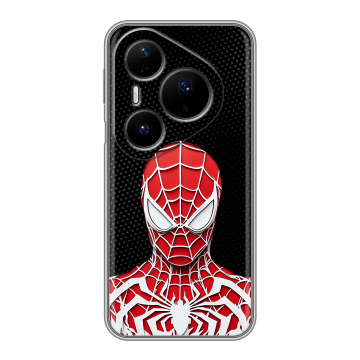 Силиконовый чехол на Huawei Pura 80 Pro, 80 Pro Plus с принтом человек паук spiderman Силиконовый чехол на Huawei Pura 80 Pro, 80 Pro Plus с принтом человек паук spiderman