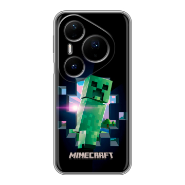 Силиконовый чехол на Huawei Pura 80 Pro, 80 Pro Plus с принтом Майнкрафт Minecraft Силиконовый чехол на Huawei Pura 80 Pro, 80 Pro Plus с принтом Майнкрафт Minecraft