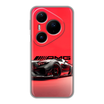 Силиконовый чехол на Huawei Pura 80 Pro, 80 Pro Plus с принтом Мерседес Mercedes AMG Силиконовый чехол на Huawei Pura 80 Pro, 80 Pro Plus с принтом Мерседес Mercedes AMG