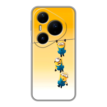Силиконовый чехол на Huawei Pura 80 Pro, 80 Pro Plus с принтом Миньоны Силиконовый чехол на Huawei Pura 80 Pro, 80 Pro Plus с принтом Миньоны