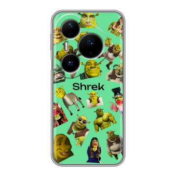 Силиконовый чехол на Huawei Pura 80 Pro, 80 Pro Plus с принтом Шрек Shrek Силиконовый чехол на Huawei Pura 80 Pro, 80 Pro Plus с принтом Шрек Shrek