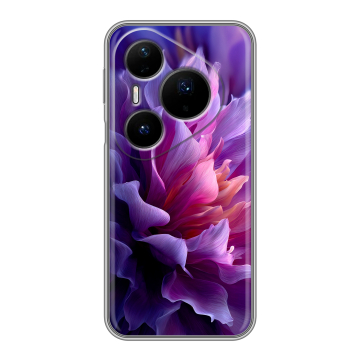 Силиконовый чехол на Huawei Pura 80 Pro, 80 Pro Plus с принтом женский цветы Силиконовый чехол на Huawei Pura 80 Pro, 80 Pro Plus с принтом женский цветы