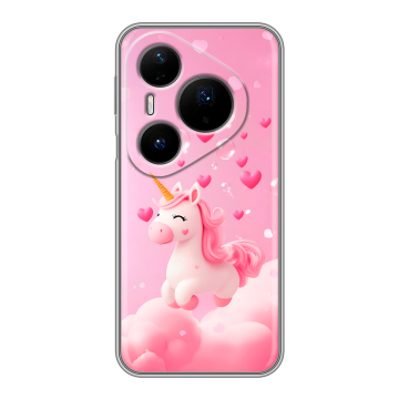 Силиконовый чехол на Huawei Pura 80 Pro, 80 Pro Plus с принтом Единорог Силиконовый чехол на Huawei Pura 80 Pro, 80 Pro Plus с принтом Единорог