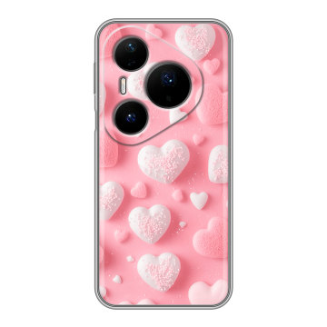 Силиконовый чехол на Huawei Pura 80 Pro, 80 Pro Plus с принтом Сердечки Силиконовый чехол на Huawei Pura 80 Pro, 80 Pro Plus с принтом Сердечки