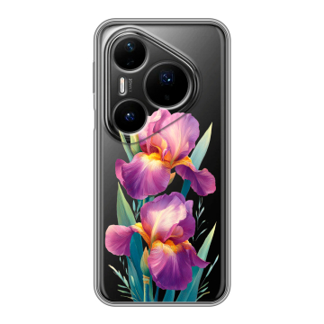 Силиконовый чехол на Huawei Pura 80 Pro, 80 Pro Plus с принтом Цветы орхидеи Силиконовый чехол на Huawei Pura 80 Pro, 80 Pro Plus с принтом Цветы орхидеи