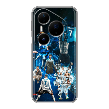 Силиконовый чехол на Huawei Pura 80 Pro, 80 Pro Plus с принтом Реал Роналдо Силиконовый чехол на Huawei Pura 80 Pro, 80 Pro Plus с принтом Реал Роналдо
