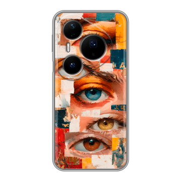 Силиконовый чехол на Huawei Pura 80 Pro, 80 Pro Plus с принтом Модный принт