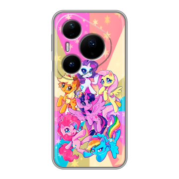 Силиконовый чехол на Huawei Pura 80 Pro, 80 Pro Plus с принтом My little pony Дружба чудо