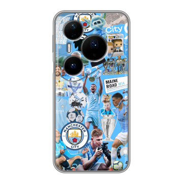 Силиконовый чехол на Huawei Pura 80 Pro, 80 Pro Plus с принтом Man City Манчестер Сити