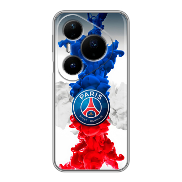 Силиконовый чехол на Huawei Pura 80 Pro, 80 Pro Plus с принтом PSG ПСЖ