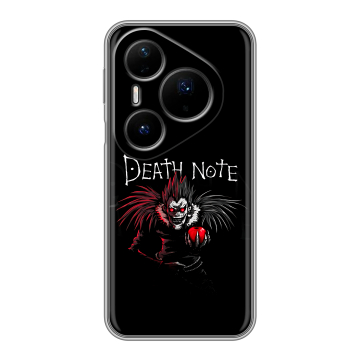 Силиконовый чехол на Huawei Pura 80 Pro, 80 Pro Plus с принтом Death note Тетрадь смерти