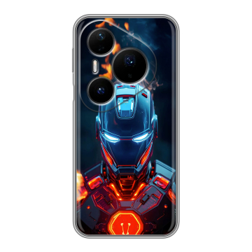 Силиконовый чехол на Huawei Pura 80 Pro, 80 Pro Plus с принтом IronMan Железный человек