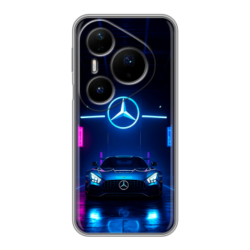 Силиконовый чехол на Huawei Pura 80 Pro, 80 Pro Plus с принтом Mercedes Мерседес Силиконовый чехол на Huawei Pura 80 Pro, 80 Pro Plus с принтом Mercedes Мерседес