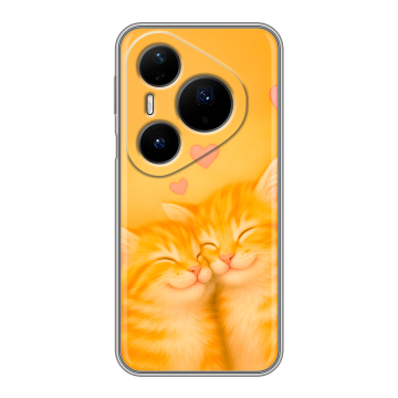 Силиконовый чехол на Huawei Pura 80 Pro, 80 Pro Plus с принтом Милые котята Силиконовый чехол на Huawei Pura 80 Pro, 80 Pro Plus с принтом Милые котята