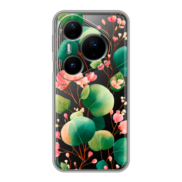 Силиконовый чехол на Huawei Pura 80 Pro, 80 Pro Plus с принтом женский