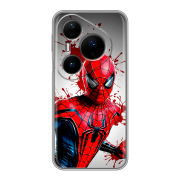 Силиконовый чехол на Huawei Pura 80 Pro, 80 Pro Plus с принтом Spiderman Человек паук
