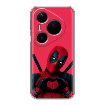 Силиконовый чехол на Huawei Pura 80 Pro, 80 Pro Plus с принтом Дедпул Deadpool
