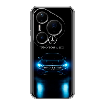 Силиконовый чехол на Huawei Pura 80 Pro, 80 Pro Plus с принтом Mercedes Мерседес