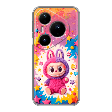 Силиконовый чехол на Huawei Pura 80 Pro, 80 Pro Plus с принтом Labubu Лабубу Силиконовый чехол на Huawei Pura 80 Pro, 80 Pro Plus с принтом Labubu Лабубу