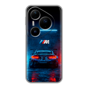 Силиконовый чехол на Huawei Pura 80 Pro, 80 Pro Plus с принтом BMW БМВ Силиконовый чехол на Huawei Pura 80 Pro, 80 Pro Plus с принтом BMW БМВ