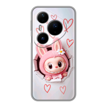 Силиконовый чехол на Huawei Pura 80 Pro, 80 Pro Plus с принтом Labubu Лабубу