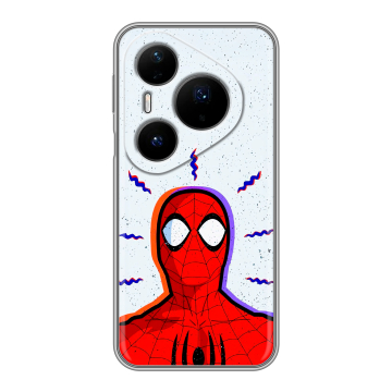 Силиконовый чехол на Huawei Pura 80 Pro, 80 Pro Plus с принтом Spiderman Человек паук