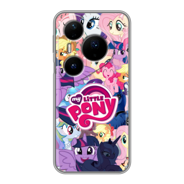 Силиконовый чехол на Huawei Pura 80 Pro, 80 Pro Plus с принтом My little pony Дружба чудо