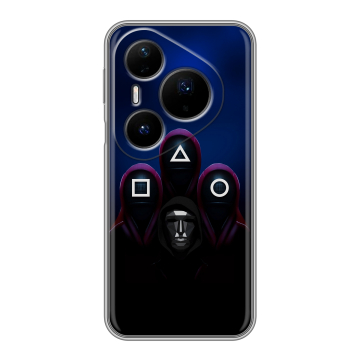 Силиконовый чехол на Huawei Pura 80 Pro, 80 Pro Plus с принтом Игра Кальмара