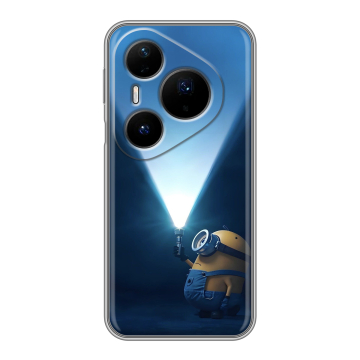 Силиконовый чехол на Huawei Pura 80 Pro, 80 Pro Plus с принтом Миньоны