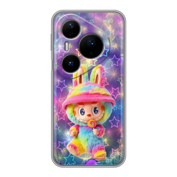 Силиконовый чехол на Huawei Pura 80 Pro, 80 Pro Plus с принтом Labubu Лабубу